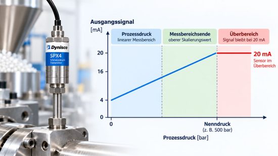 Dynisco Massedrucktransmitter – 20 mA Signal und Messbereichsende prüfen de