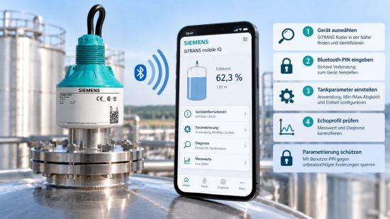SITRANS Radar mit mobiler Tanküberwachung
